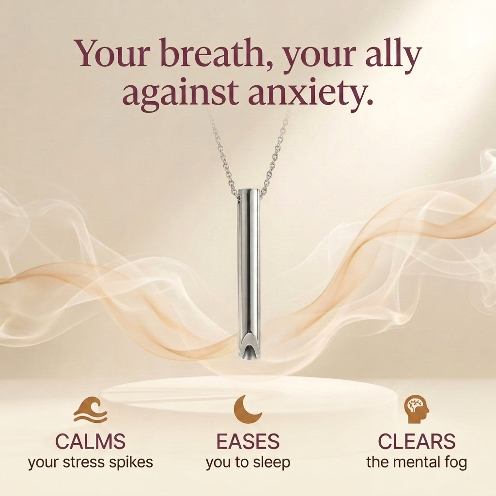 Waft | Breathing Necklace for Calm, Anxiety & Sleep (Silver)