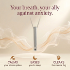 Waft | Breathing Necklace for Calm, Anxiety & Sleep (Silver)