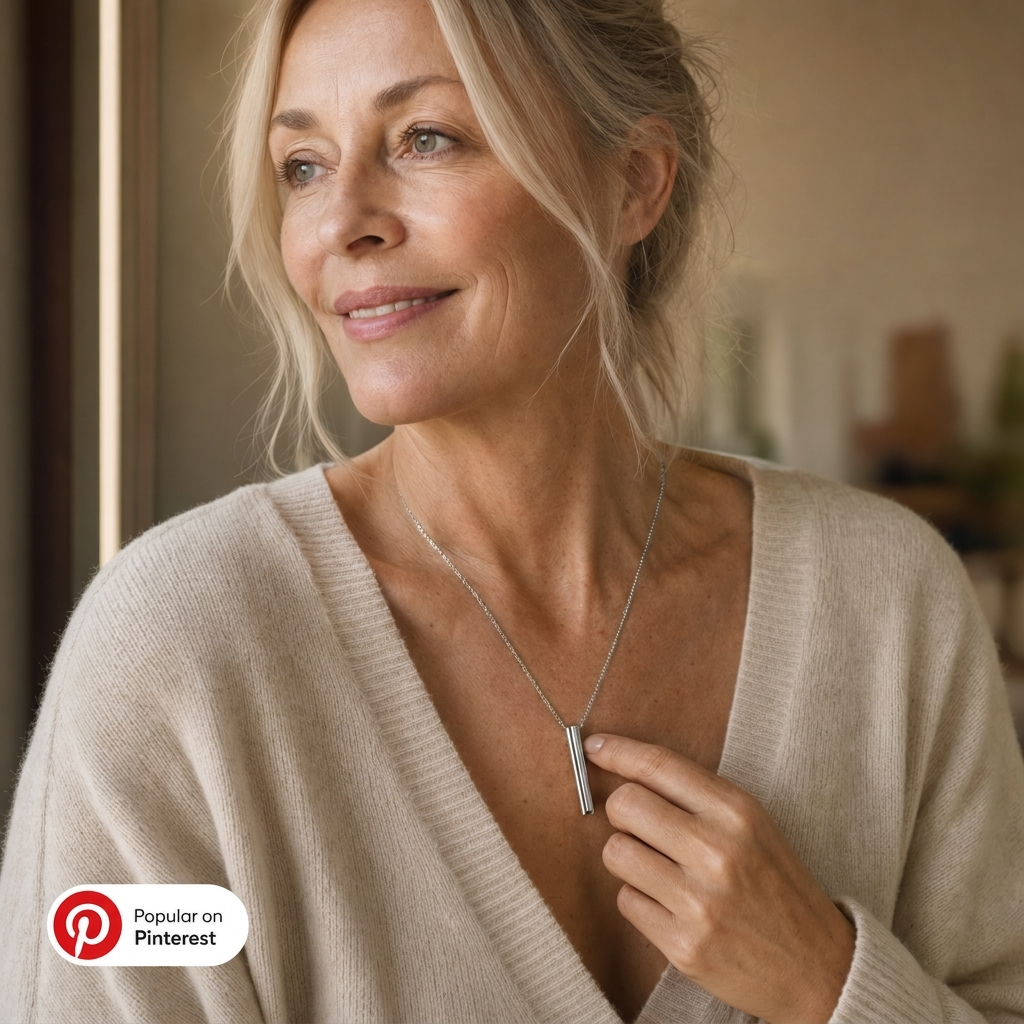 Waft | Breathing Necklace for Calm, Anxiety & Sleep (Silver)